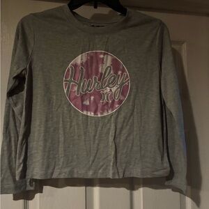 Hurley Gray Shirt with Purple Logo